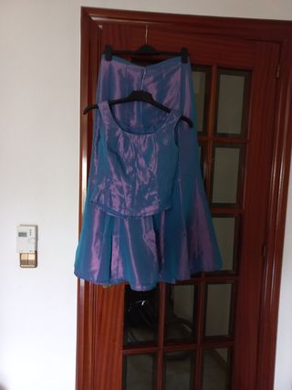 Falda larga de fiesta y top