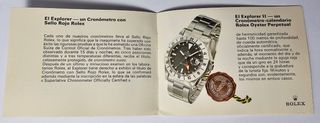 Libro- Folleto Rolex Explorer de 1971