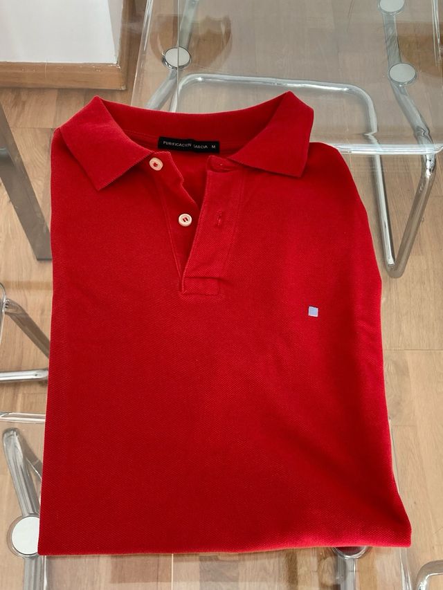 Polo de manga corta rojo