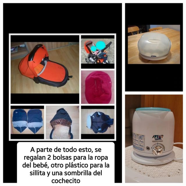 Carrinho de criança e acessórios para bebé. Faça uma oferta