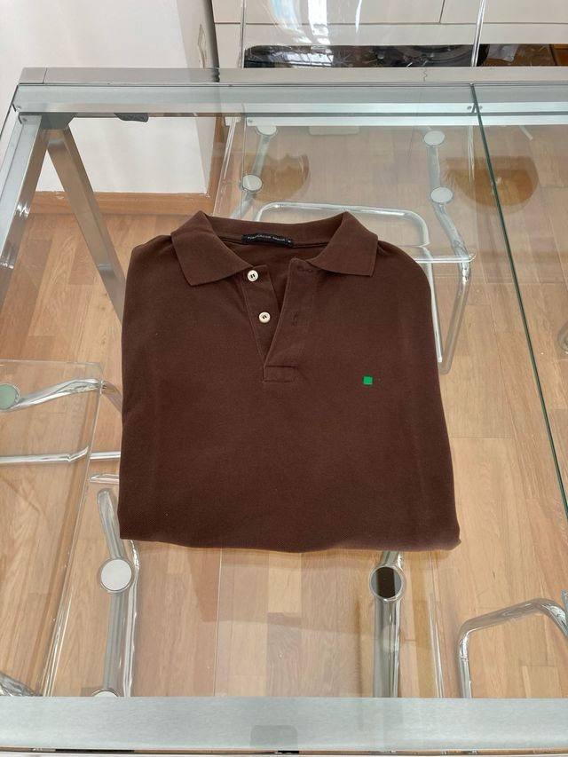 Polo de manga corta marrón