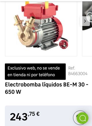 Bomba eléctrica 30m