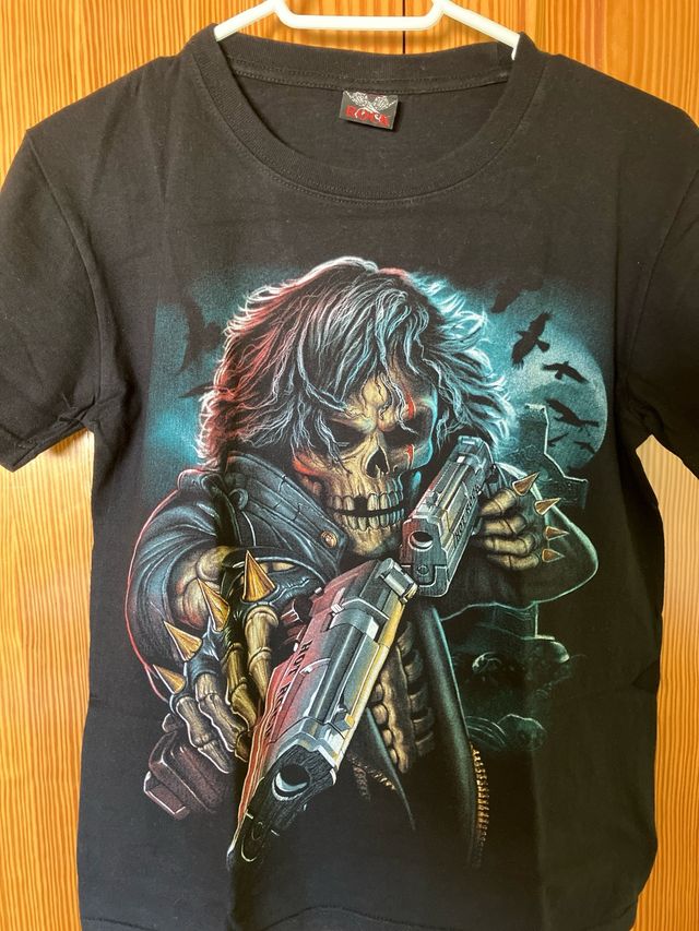 Camiseta esqueleto forajido