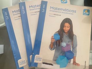 Libros matemáticas academicas 3ESO