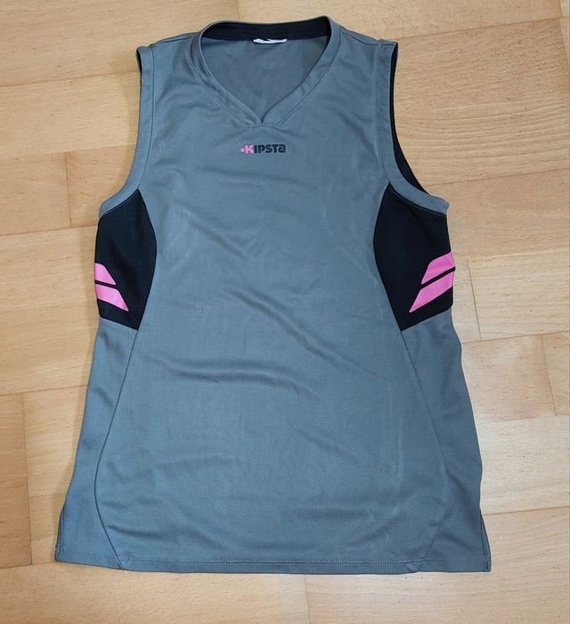 Camiseta de deporte gris de tirantes de Kipsta