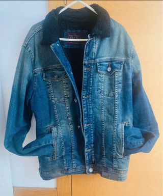 Cazadora denim borreguillo Zara L