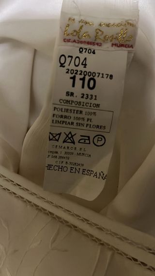vestido de Comunion