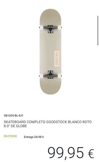 Skate Skate GLOBE GOODSTOCK OFF WHITE 8.0
