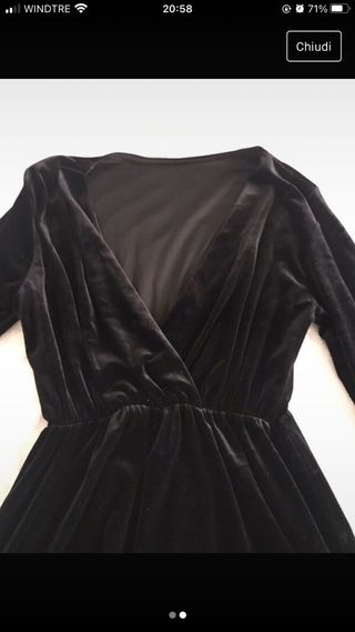 abito corto velluto