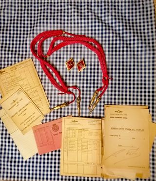 Lote cordones, insignias de solapa y Documentos