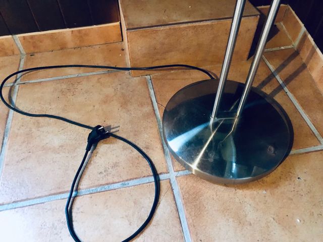 LÁMPARA DE PIE Y LECTURA ACERO INOX