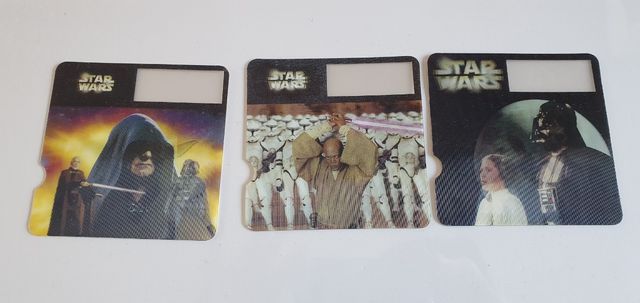 Star wars: 3 cartas lenticulares Nestlé
