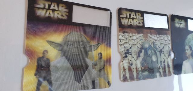 Star wars: 3 cartas lenticulares Nestlé