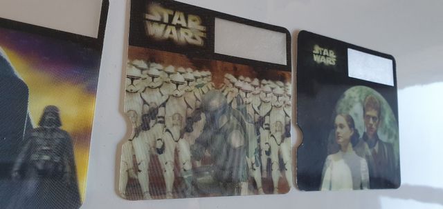Star wars: 3 cartas lenticulares Nestlé
