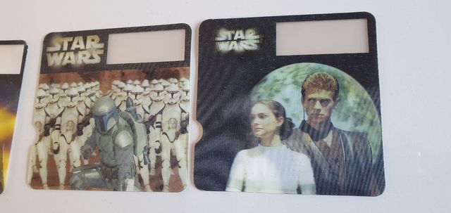 Star wars: 3 cartas lenticulares Nestlé