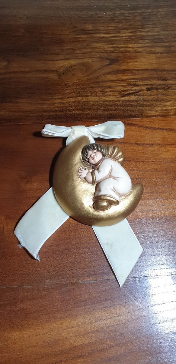 Formella "Thun" con Angelo sulla Luna