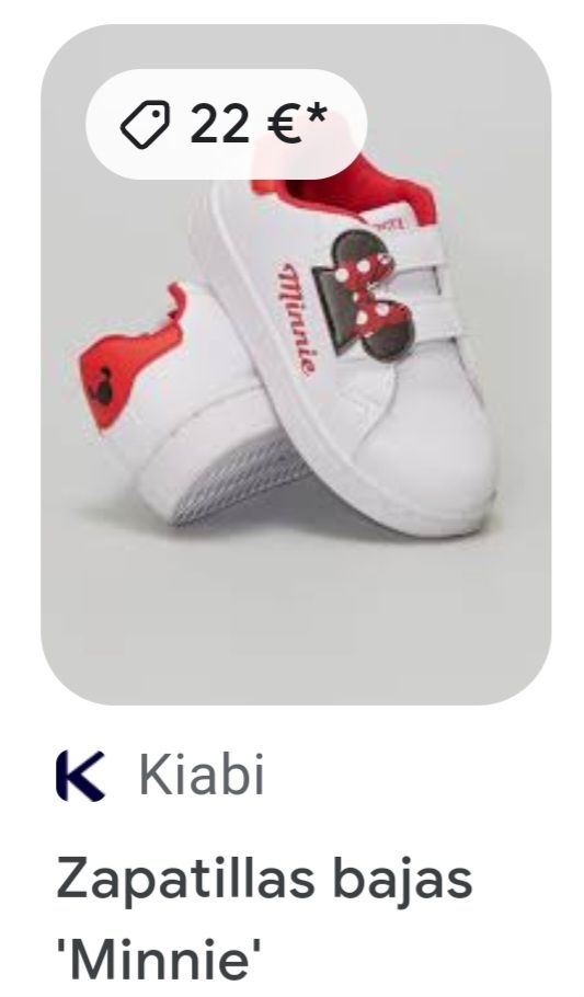 Bambas niña Minnie talla 28