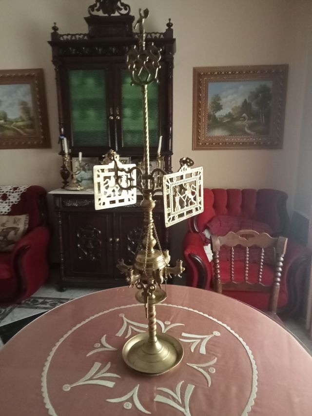Candelabro Belón de Bronce vintage
