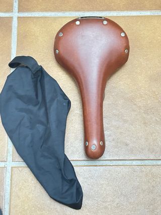 Sella per bici da corsa Brooks in pelle e titanio