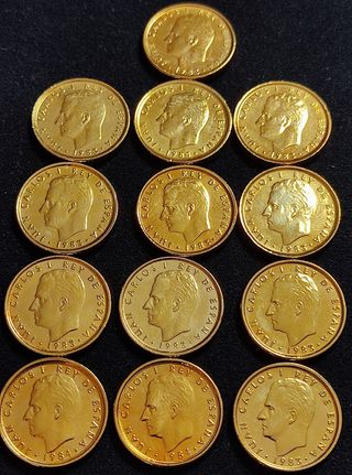 MONEDAS BAÑADAS ORO JUAN CARLOS I 10 PTA