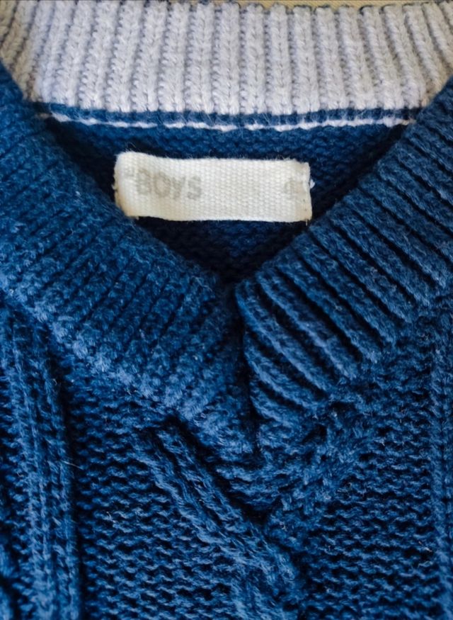 Chaleco niño azul, talla 4
Vintage.