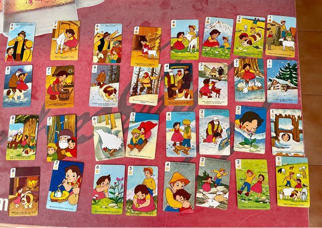 cartas baraja de Heidi y las 4 estaciones