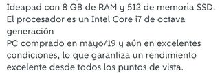 Portátil lenovo i7 
