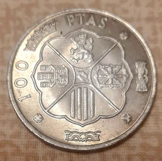Moneda plata 100 pesetas Franco 