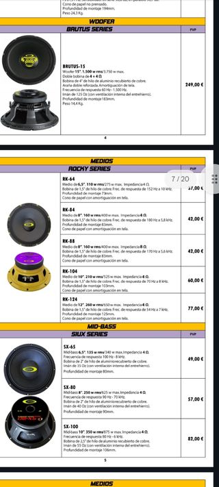 Medios woofer driver Kipus monster 