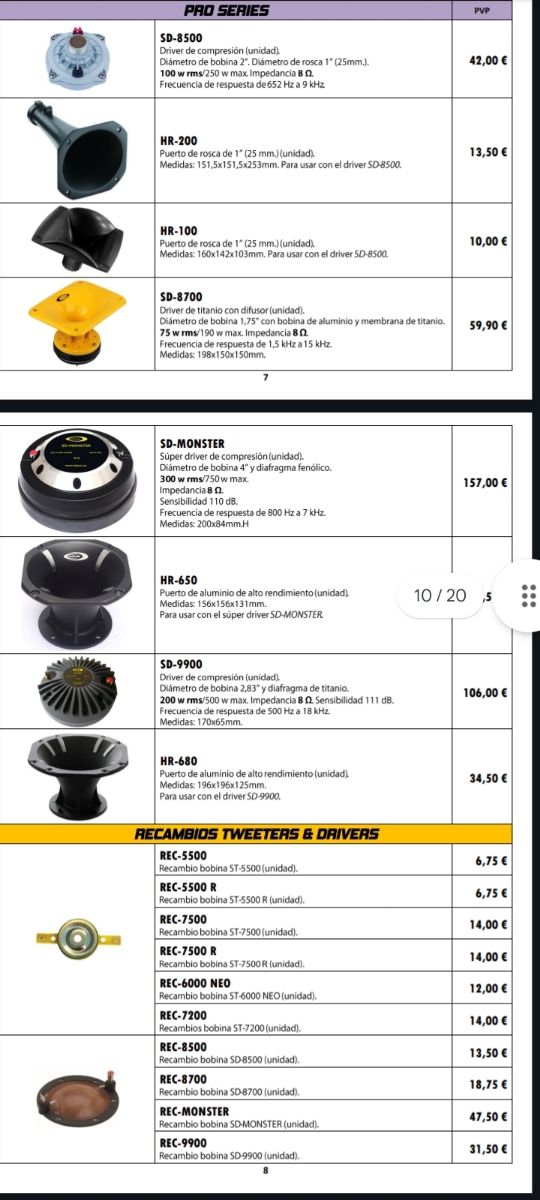 Medios woofer driver Kipus monster