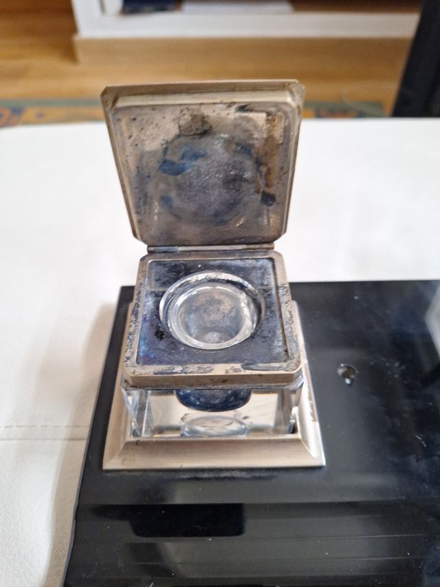 ESCRIBANIA DE CRISTAL ANTIGUA