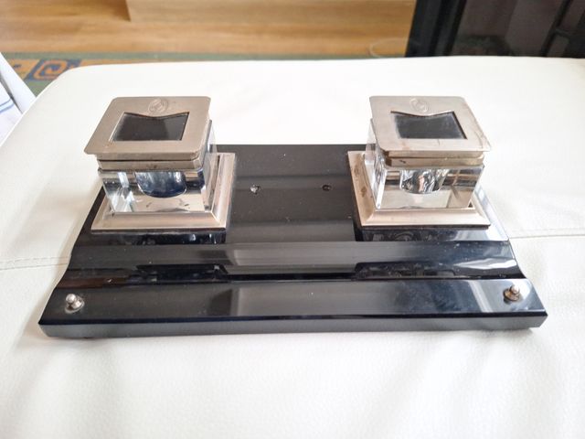 ESCRIBANIA DE CRISTAL ANTIGUA