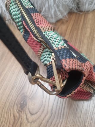 Bolso Bimba y Lola coral, verde y negro