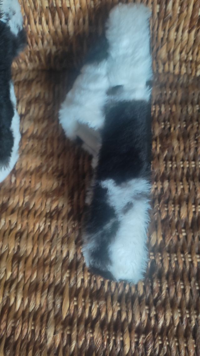 Sandalias peluche print vaca