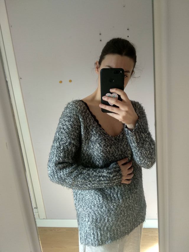 Jersey invierno blanco y gris