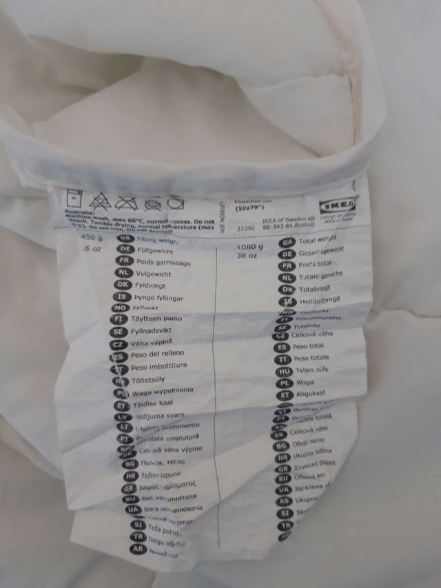 Edredon Ikea cama 90. regalo Funda