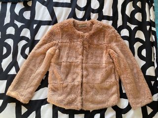 Abrigo marrón de pelo
