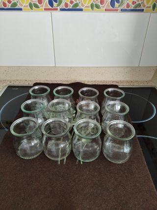 12 VASOS YOGUR, FLAN... CRISTAL