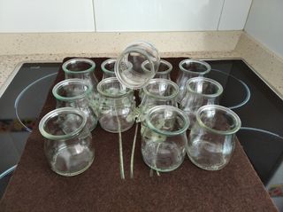 12 VASOS YOGUR, FLAN... CRISTAL