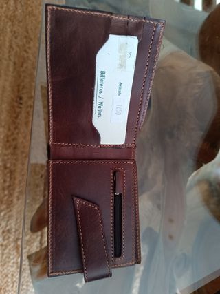 Cartera piel hombre