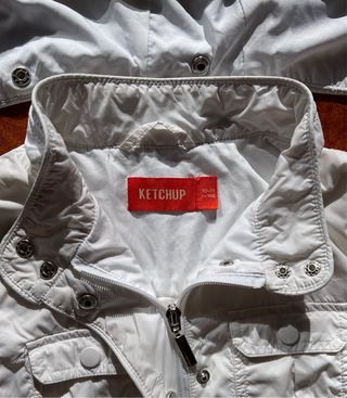Giacca leggera bianca, ketchup, 10/11 anni