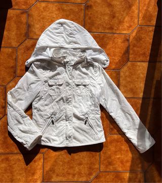 Giacca leggera bianca, ketchup, 10/11 anni