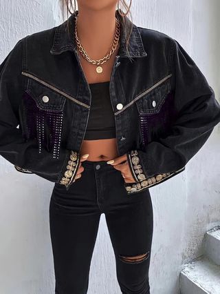 Chaqueta vaquera boho
