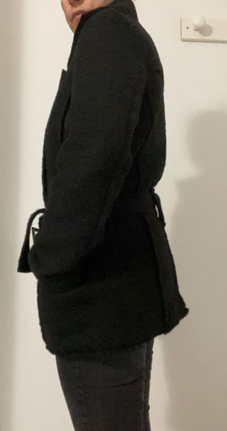 cappotto nero in lana cotta donna