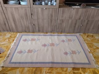 Tappeto moderno in lana-cotone