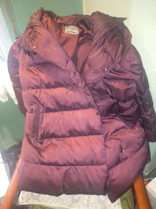 Chaqueta plumas mujer granate