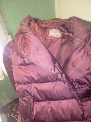 Chaqueta plumas mujer granate
