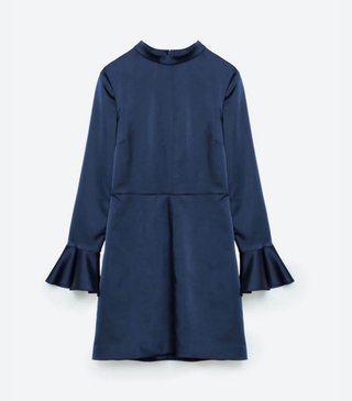 vestido fiesta elegante satinado Zara talla M