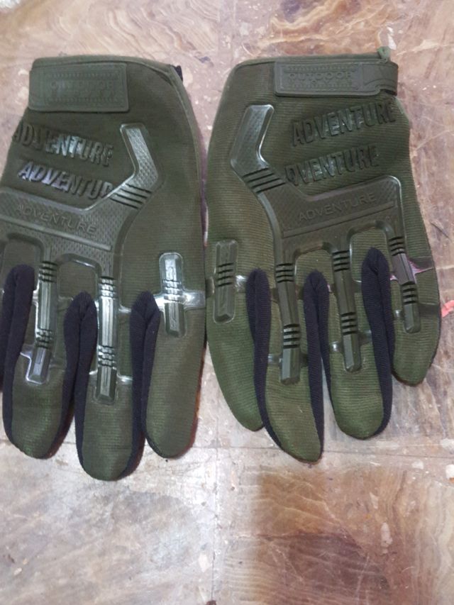 Guantes verdes tactico airsof paintball