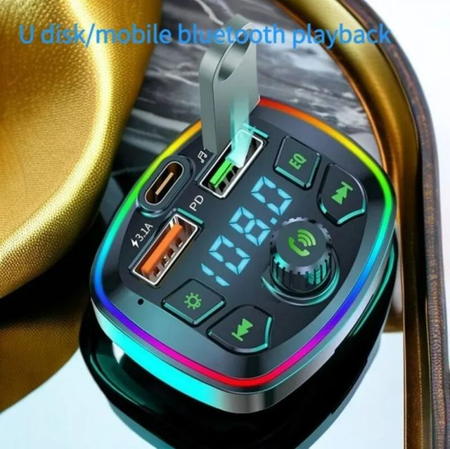 ✅️Cargador coche manos libres mp4 radio Bluetooth